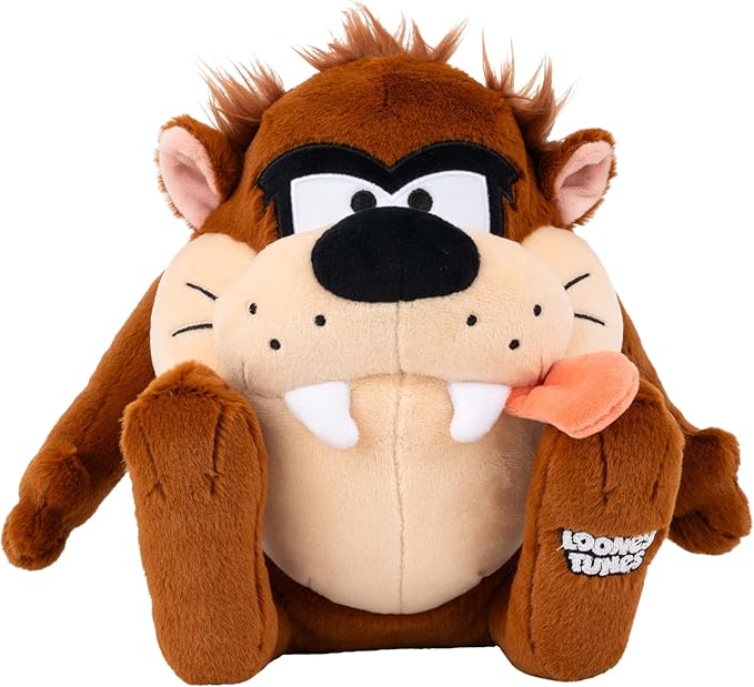 Jazwares Warner Bros. Discovery Looney Tunes, 8-Inch Taz Plush - Super-Soft and Huggable Plush Toy - Official Licensed Plush - for All Ages