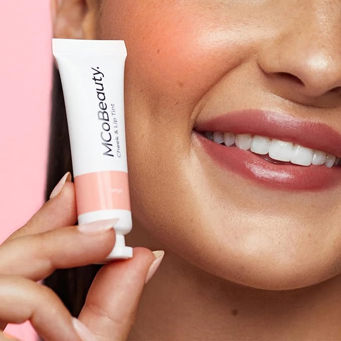 MCoBeauty - Cheek and Lip Tint - Dewy Gel-Cream Formula for Buildable Color - Multi-Use with a Soft Radiant Finish - Tango, True Orange Shade - Liquid blush for Cheeks & Lips