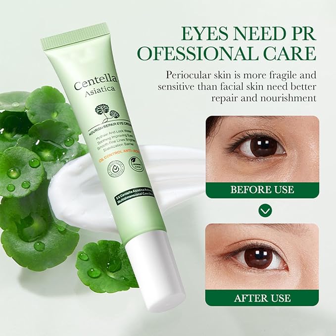 Grospe Centella Asiatica Eye Cream,Moisturizes and Tightens the Skin Around the Eyes,Reduces Dry Lines and Fine Lines,Improves Dark Circles Under the Eyes,Lightweight Refreshing,Non Greasy