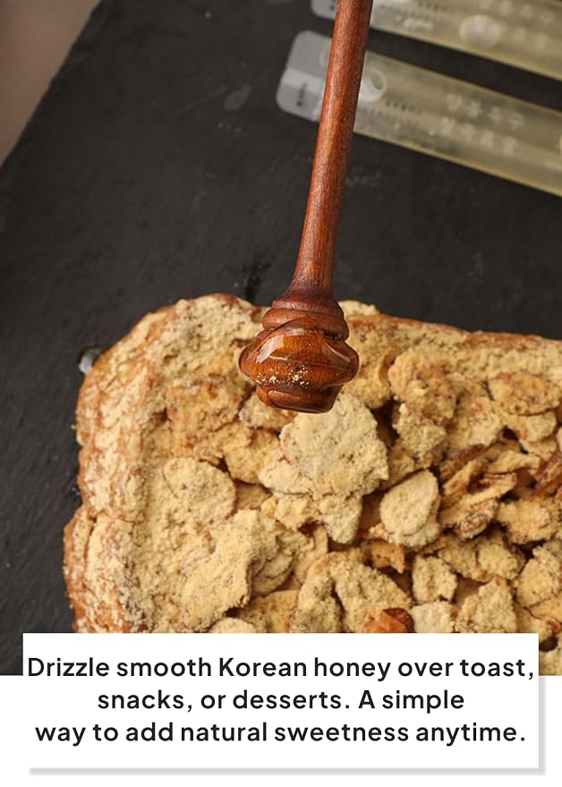 Korean Food Nongbu Wildflower Honey Sticks, Single-serve 10g x 10 Pk | Korean wildflower honey in convenient single-serve sticks with rich floral sweetness for tea, snacks, and travel.