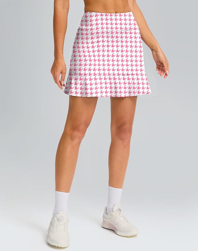 16" Golf Skorts for Women with 5 Pockets | Athletic, Tennis Skirt, High Waisted, Pickleball, Travel, Casual, Lightweight, Ruffle Summer Skirt, with Shorts