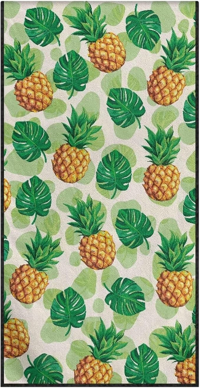 INSTANTARTS Pineapple Palm Leaf Car Seat Covers Car Seat Towel Covers Yoga Towel Car Seat Cover