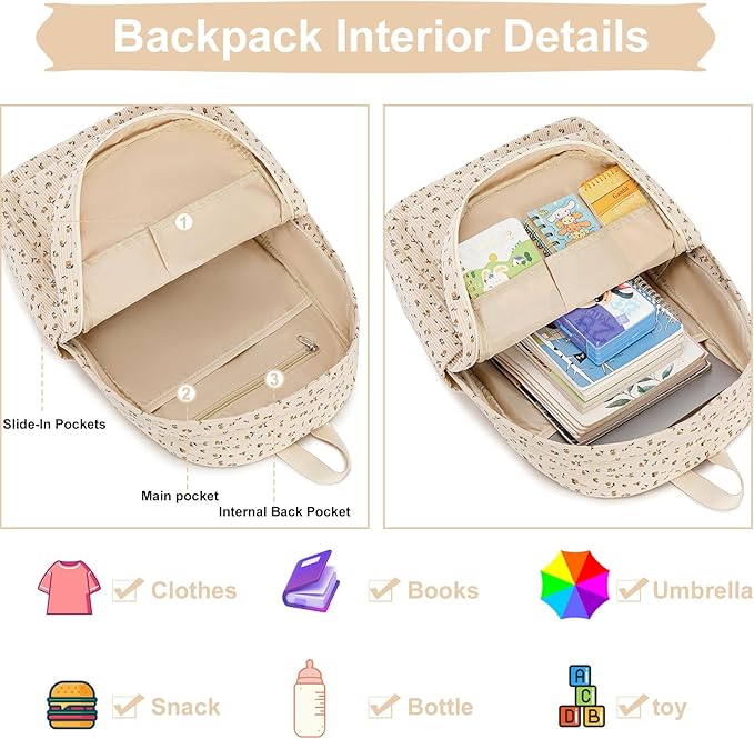 LOIDOU Backpack for School Teen Girls Boys Bookbag Casual Daypack Backpacks Lightweight for Middle School College Student