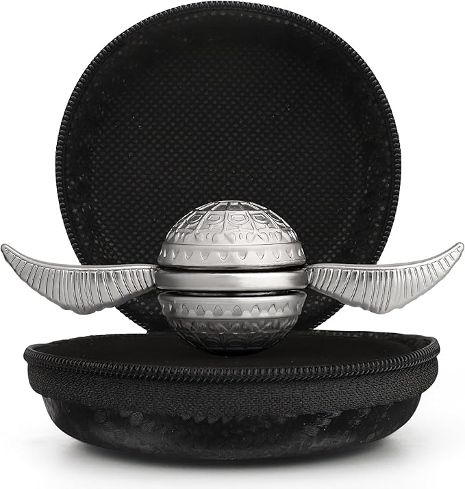 Silver Sphere Fidget Spinner Toy for Adults Kids, Magic Orb Hand Finger Spinners Toy, Anti Anxiety Toys for Stress Relief, Desk Toy Spin Fidgets Ball Focus Fidgeting Novelty Gift for Boys Girls