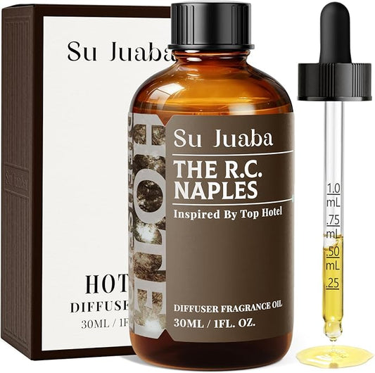 SU JUABA Naples Hotel Diffuser Oil - Inspired by the Ritz Carlton Luxury Beachfront Resort - Geranium Ocean Freesia, Fragrance Oil for Scent Diffuser & Crafting, 1Fl Oz