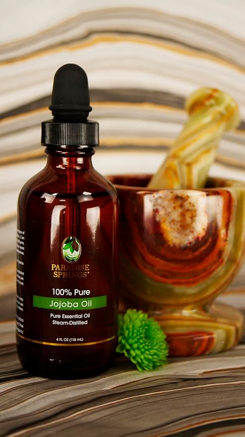 Paradise Springs Jojoba Oil 4 fl oz (120ml) | 100% Pure & Natural Jojoba Oil for Aromatherapy, Massage, Skin & Hair Care, Diffusers & Humidifiers