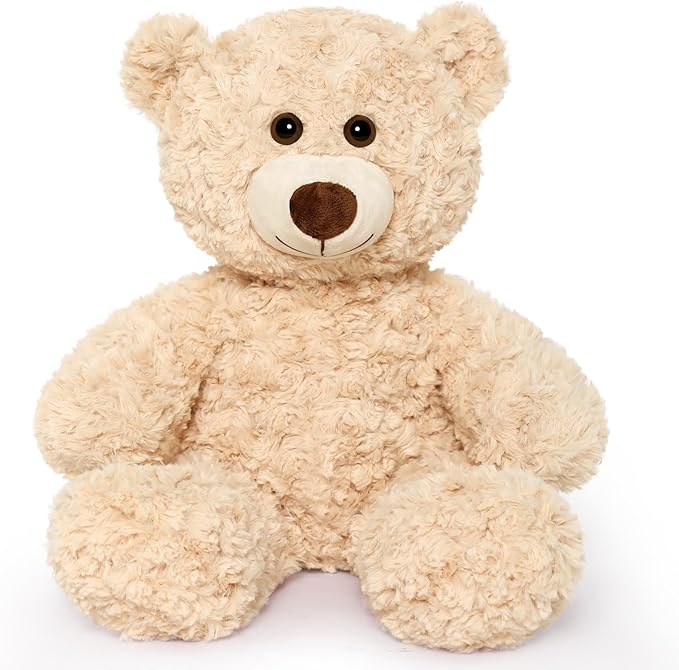 Tezituor Small Teddy Bear Stuffed Animals, Cute 18inchTeddy Bear Plush Toys for Kids Girl Boy, Valentines Teddy Bear plushie Gift for Girlfriend Boyfriend Women Wife, Beige