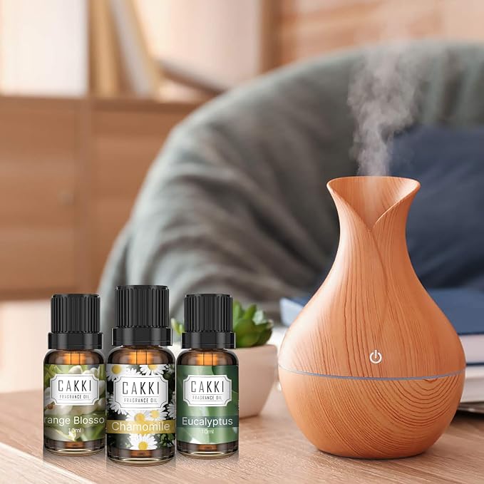 CAKKI Essential Oils for Diffusers for Home, Floral Fragrance Set, 6x10ml | Rose, Lavender, Chamomile, Eucalyptus, Orange Blossom, Jasmine, For Candles Making, Long Lasting