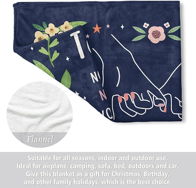 Best Friend Birthday Gifts for Women, Bestie Blanket Blue, 60" x 50" | Friendship Gifts for Women, Best Friend Blanket Gift, to My Bestie Flannel Throw Blanket for Christmas