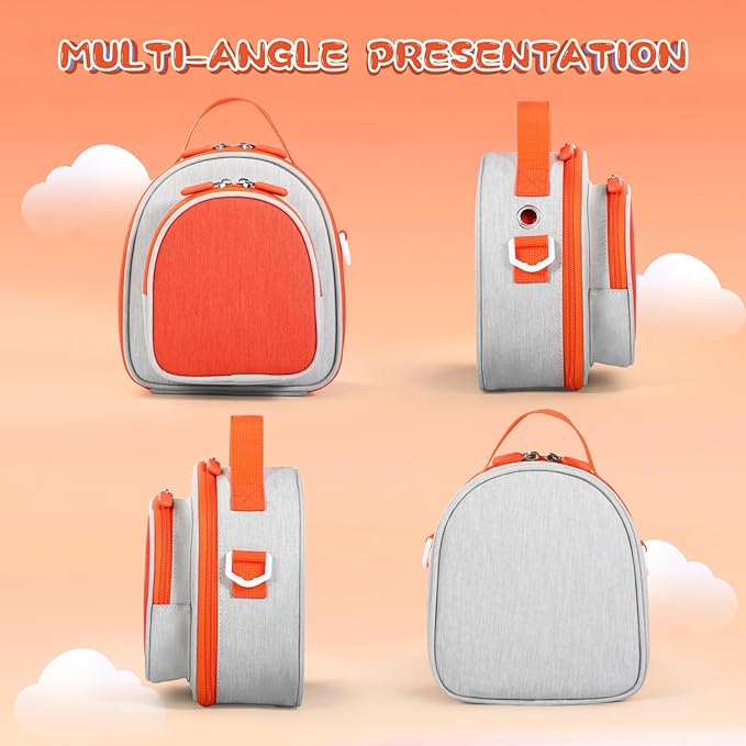 Carrying Case Compatible with Yoto Mini (2024 Edition),30 Cards Storage Bag with Handle and Shoulder Strap, Travel Storage box for Player & Headphone Accessories (Grey)