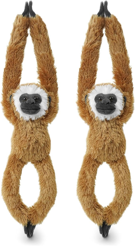 2 Pcs 50CM Realistic Hanging Plush Anima Monkey Toys with Hands and Feet and Parent-Child Knot, Monkey Soft Long Plush Jungle Party Decoration Curtain Storage Toys Stuffed Animals for Kids 4-8