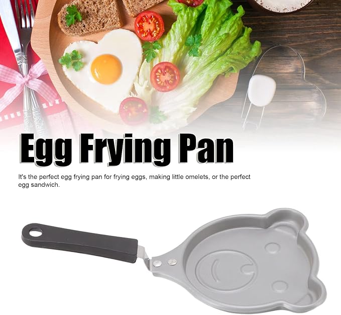 TOPINCN Mini Egg Pan, Nonstick Egg Frying Pan Omelet Pan Innovative Korean Breakfast Pot DIY Mini Breakfast Pan Small Egg Pancake (Bear)