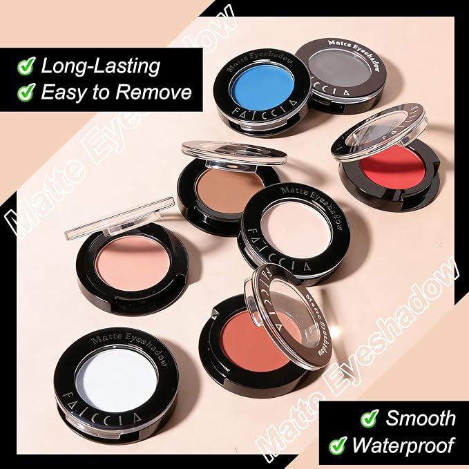 Single Eyeshadow, Rose Petal Matte Finish, Highly Pigmented Blendable Pressed Powder Eye Shadow, Long-Lasting Eye Makeup for Women, Buildable Color Payoff for Sweet Feminine Looks #13