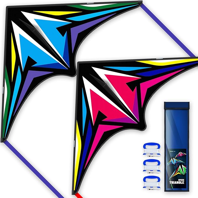 Delta Kite for Kids & Adults, Extremely Easy to Fly Kite, Suitable for Family outings, Outdoor Games and activitie