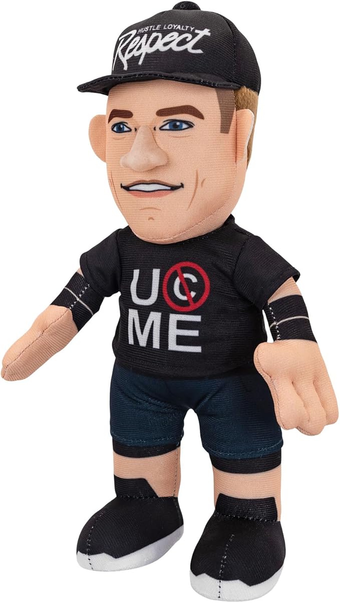 Bleacher Creatures WWE John Cena (Hustle Loyalty Respect) 10" Plush Figure - A Wrestling Legend for Play or Display
