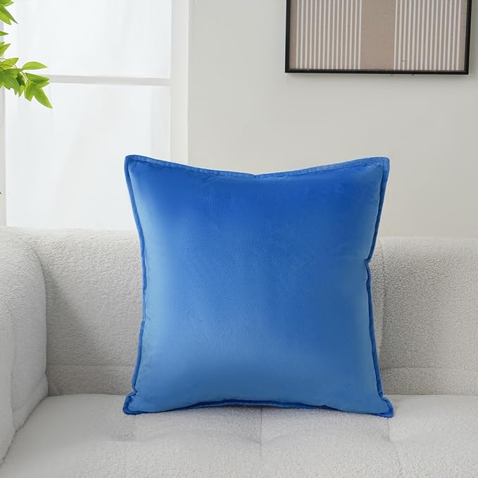 Velvet Royal Blue Throw Pillow Covers 12”x20”Pack of 2 Soft Decorative | Square Cushion Covers for Couch Sofa Bed Livingroom Car Home Decor,30x50Cm