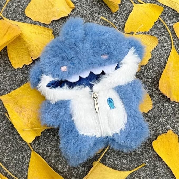 17cm Doll Clothes Set, Cute Blue Shark Outfit Accessories for 6.7inch Dolls Boys,1-Piece Marine-Themed Costume Accessory, for Halloween Doll Clothe