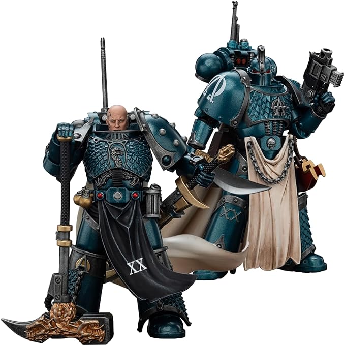 JOYTOY Warhammer The Horus Heresy 1/18 Action Figure-Alpha Legion Legion Praetor with Power Sword-Harrowmaster Armillus Dynat 2PCS-Collection Model Birthday Gifts