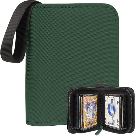 1 Pocket Card Binder–Collectible Trading Card Album,Single Card Holder with 20 Pages,Holds 40 Cards, Side-Loading Mini Binder for TCG,MTG,Sports,Baseball,Football,Small Sports Card Book，Green