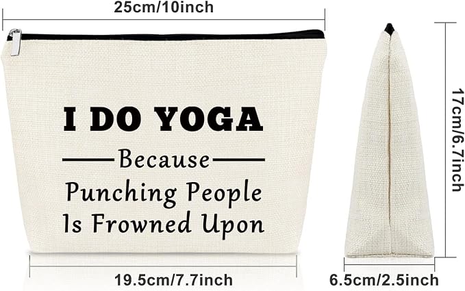 Yoga Gifts for Women Yoga Lover Gift Makeup Bag Birthday Gifts for Yoga Lover Girls Sister Gifts from Sister Cosmetic Bag Thank You Gifts Christmas Gifts for Her Cosmetic Travel Pouch