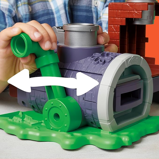 Play-Doh Teenage Mutant Ninja Turtles Slice & Blast Pizza Playset, Bendy 4 Inch Mikey Action Figure, Kids Arts & Crafts, TMNT Toys for Boys & Girls 4+
