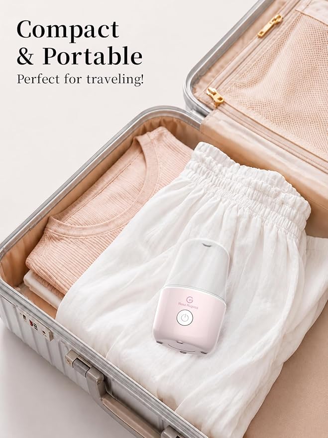 ROSA RUGOSA Menstrual Cup Sterilizer Fits Menstrual Cups and Disc, See-Through Design, Includes Measuring Cup, Auto Shut Off, for Home, Dorm and Travel