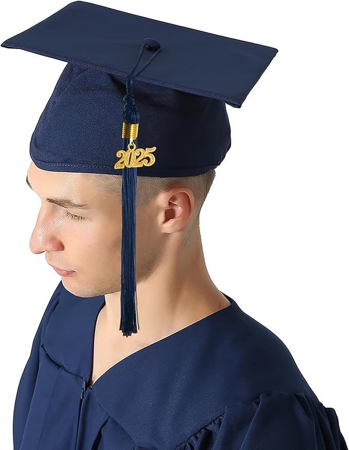 GraduationMall Matte Graduation Gown Cap Tassel Set 2025 for High School and Bachelor