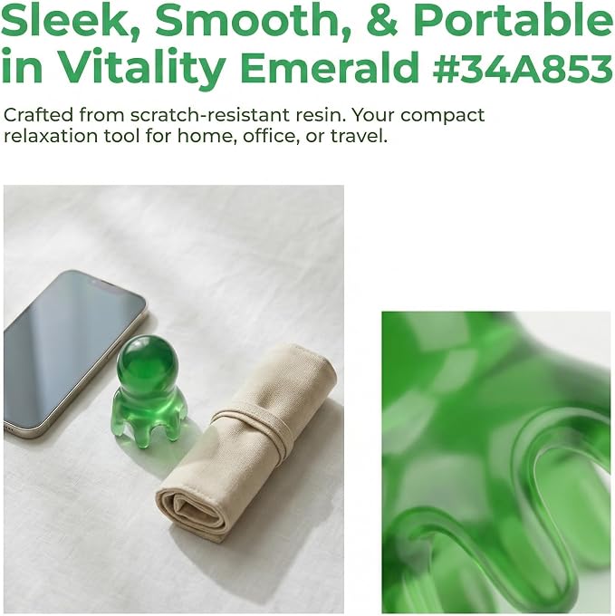 NIIIYTYB 2 PCS Head Scratcher Scalp Scraper Massager Spa Tools for Deep Relaxation at Home Spa Essentials Hair Hammer Tapping Green