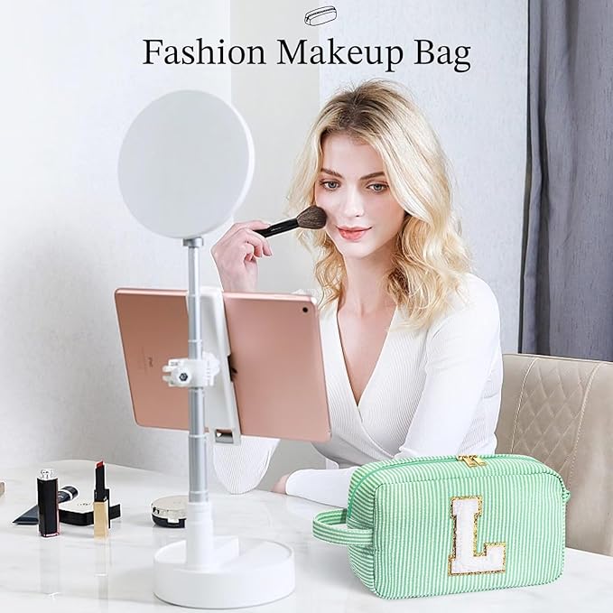 YOOLIFE Teacher Appreciation Gifts - Personalized Monogram Makeup Bags for Women