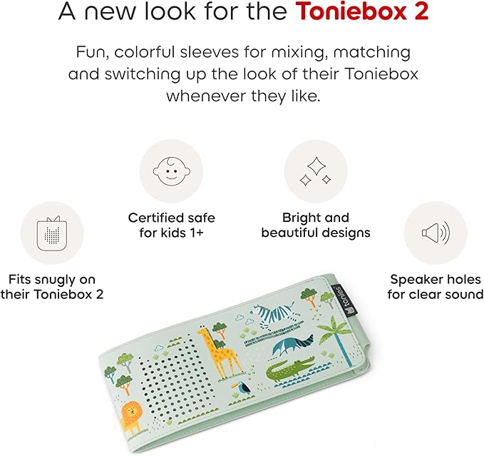 Tonies Sleeve - Decorative Wrap for Toniebox 2 - Jungle