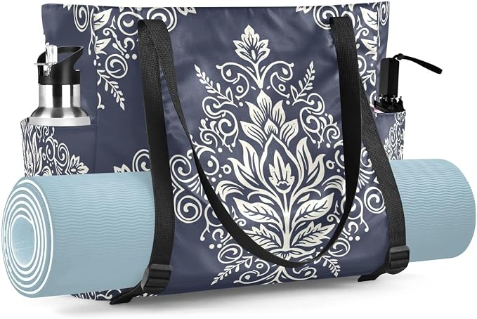 MCHIVER Yoga Bag for Women Men Large Yoga Mat Bag with Adjustable Strap Workout Bags Totes for Pilates Yoga Travel