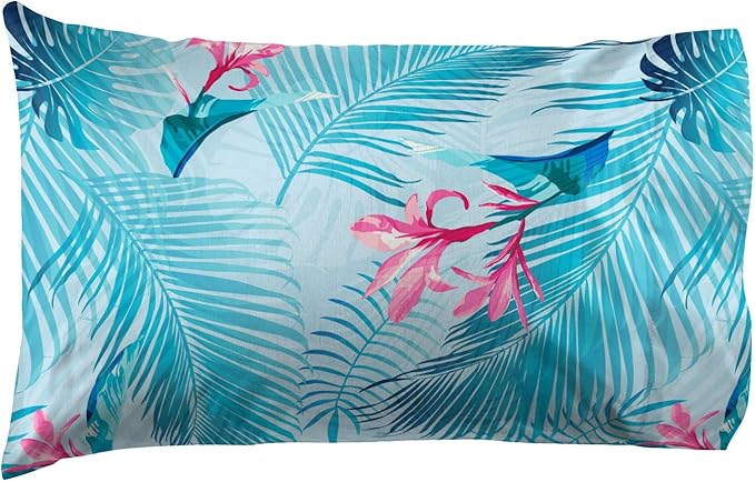 Jay Franco Kids Sheet Set with Fitted, Flat Sheets & Pillow Cover - Ultra-Soft Bedding with Pillowcase for Room Decor, Teal - Lilo & Stitch, 4 Piece Queen