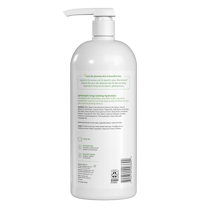 Alba Botanica Daily Moisturizing Lotion, Sensitive Skin, Fragrance Free, 32 Oz (Packaging May Vary)