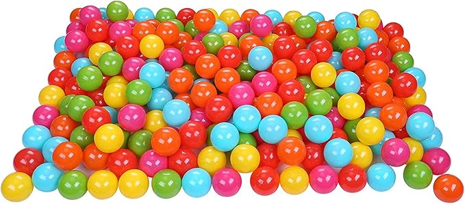 BalanceFrom Play Pit Balls Toy Set for Kids with Mesh Bag, Rainbow or Pastel Colors – Crush-Proof Plastic for Ball Pits, Playhouses, Bounce Houses, Pools, Tents, and Birthday Parties