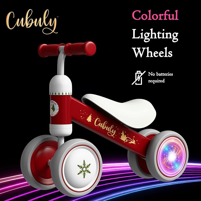 Baby Balance Bike for 1-3 Year – First Birthday Boy Girl Gifts 12-36 Month Mini Bike|Colorful Lighting Wheels|Ride on Toys |Toddler Balance Bike 1-3 Indoor/Outdoor Bike