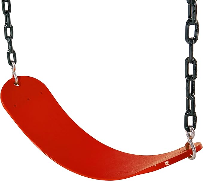 Jack & June Red Belt Playset Swing with 80” Chains Made for 5’ and 6’ Deck Height