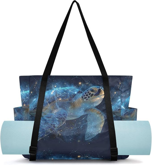 MCHIVER Yoga Bag for Women Men Large Yoga Mat Bag with Adjustable Strap Workout Bags Totes for Pilates Yoga Travel
