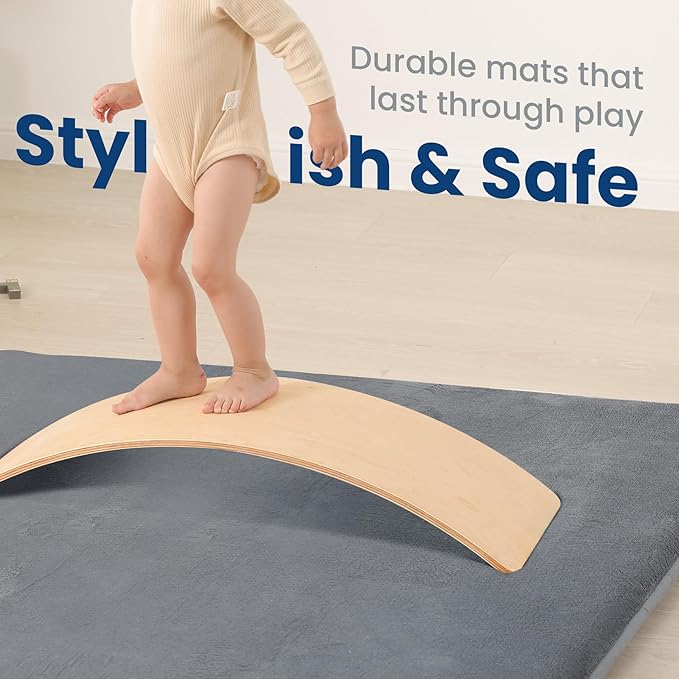 Huloo Sleep Baby Play Mat for Floor,Extra Large 71"×79" Playpen Mat for Toddler,Infant,Kids,1.3" Thick Non-Slip Nursery Rug,Water Repellent Soft Padded Activity Mats for Tummy Time, Crawling,Playroom(Dark Grey)