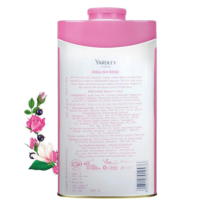 Yardley English Perfumed Talc, Rose