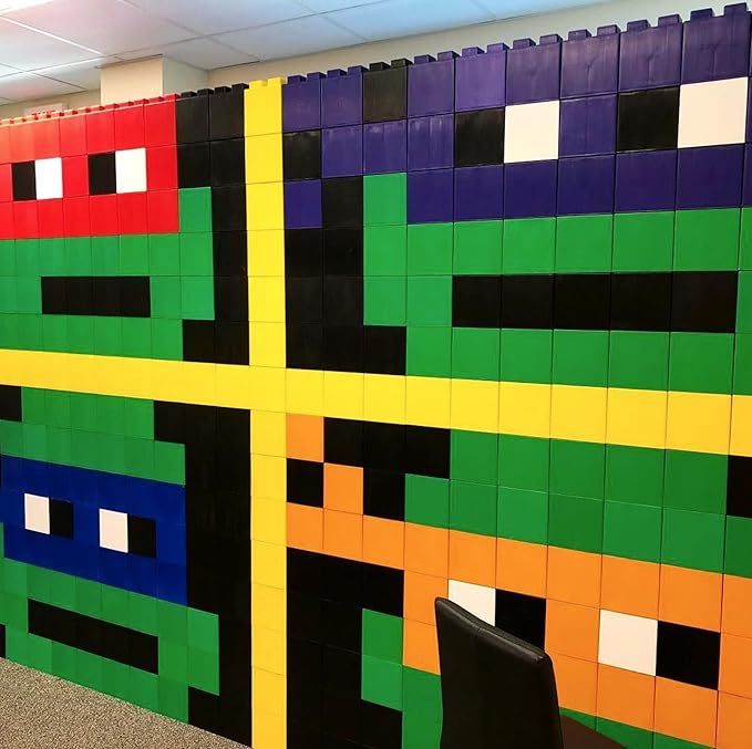 EverBlock 12' x 3' Line Half Plastic Modular Block Bulk Pack | Giant Building Blocks | Easy to Connect & Reuse | Indoor & Outdoor Use | Build Displays & Structures | Green