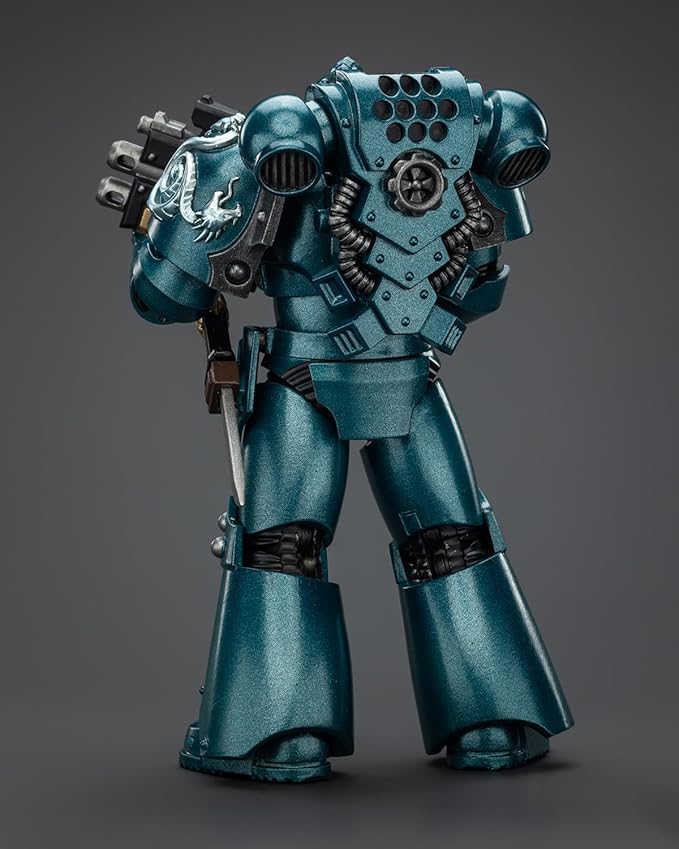 JoyToy Warhammer 40K Genuine License 1:18 Action Figure, Alpha Legion Headhunter with Banestrike Combi-Bolter and Power Dagger, 4.96 inch Collectible Action Figures Sets