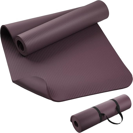 KEEP Extra Thick NBR Yoga Mat for Women & Men, 10mm Thick, 72”x24” Large Exercise Mat with Non-Slip Workout Mat for Yoga, Pilates, Stretching, Meditation – Wide & Cushioned Fitness Mat