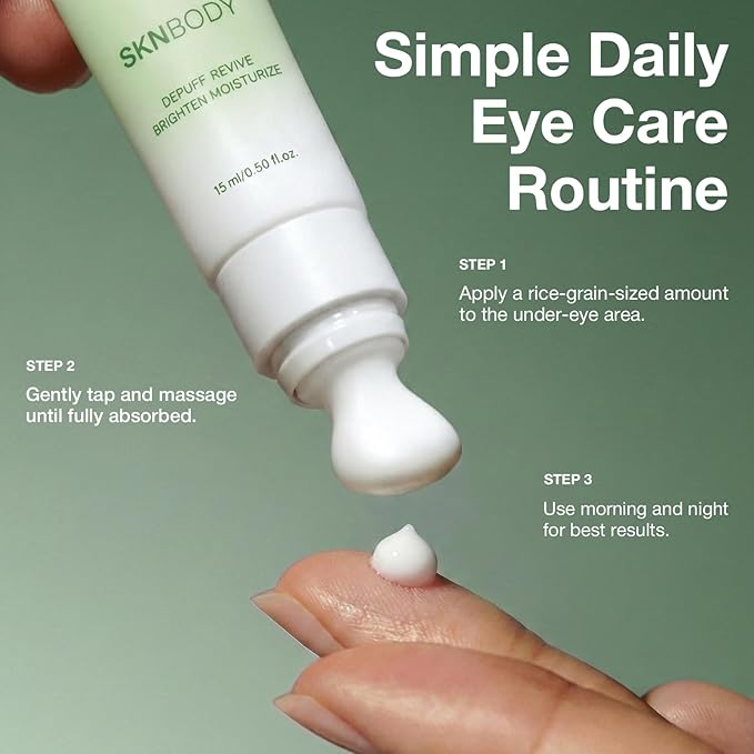 SKNBODY CryoReset Brightening Eye Cream with Caffeine & Niacinamide – Hydrating Under Eye Cream for Puffiness & Dark Circles