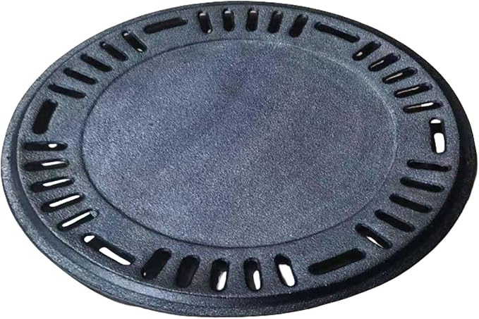 Perforated Korean Cast Iron Grill Plate BBQ Griddle Pan With Oil Drainage & Even Heat For Indoor Outdoor Cooking BBQ Cooking Grate