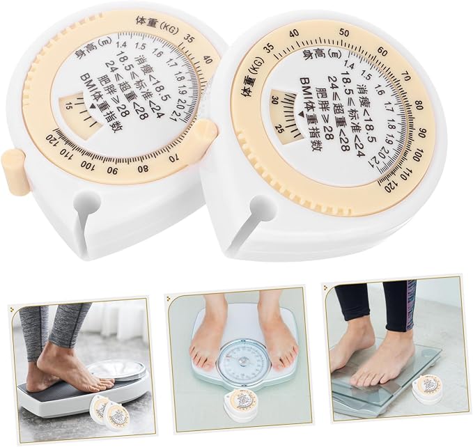 ORFOFE Dual-Sided Soft Tape Measure for Body 2pcs Health Tape Measure 1.5m Reel Accurate Waist Body Measurements Auto-Retractable for Fitness Tracking