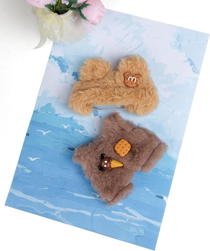 17cm Doll Clothes for Labubu - Plush Clothes for Dolls Outfit - Accessories for 17cm Dolls Clothes -Cute Sandwich Cookie Bear Costume, No Doll Included