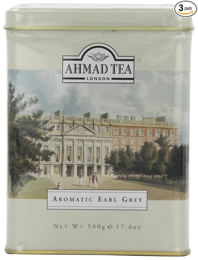 Ahmad Tea Aromatic Earl Grey, 17.6-Ounce Tins (Pack of 3)