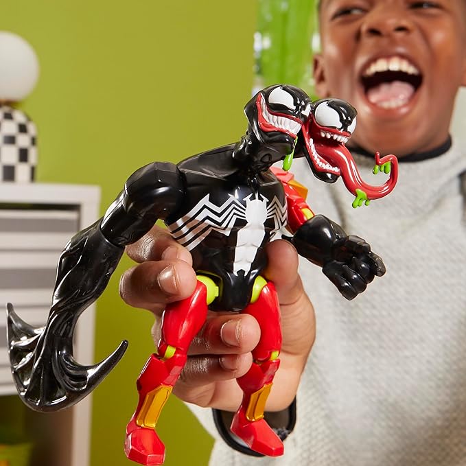 Spider-Man MixMashers Marvel Venom Custom Spider-Man Mix-and-Match Deluxe Action Figure & Accessories, 5-Inch-Scale (12 cm) Super Hero Toys for Kids Ages 4+