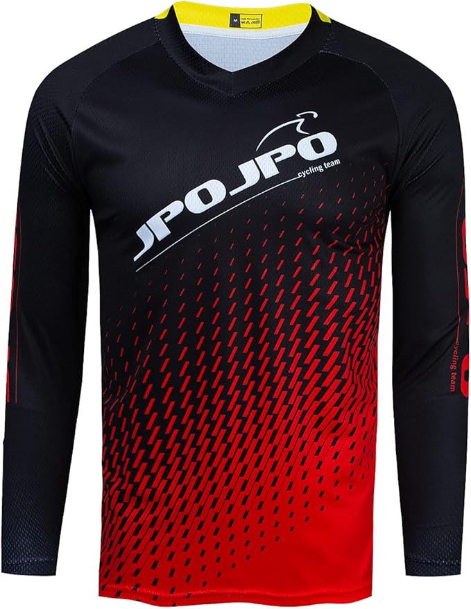 Boy Girl Cycling Jersey Kids Mountain Bike Motocross Long Sleeve Shirt Biking Tops 4-14 Years