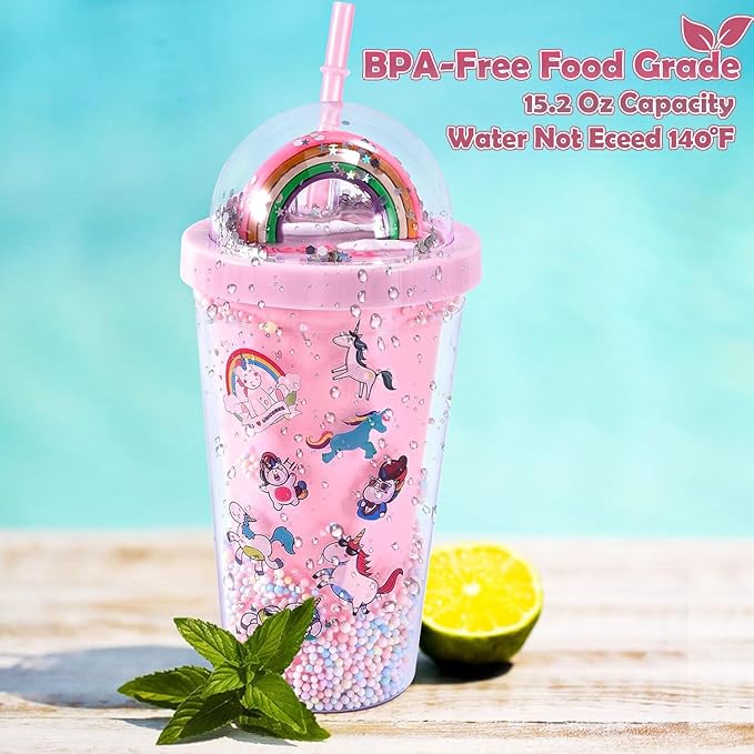 Unicorn Gift for Girls Toy Age 3 4 5 6 7 8 with Plush Stuffed Animal Water Bottle Night Light Headband DIY Color Book Pen, Christmas Birthday Gifts Idea Toys for Little Girl 3-10 Years Old